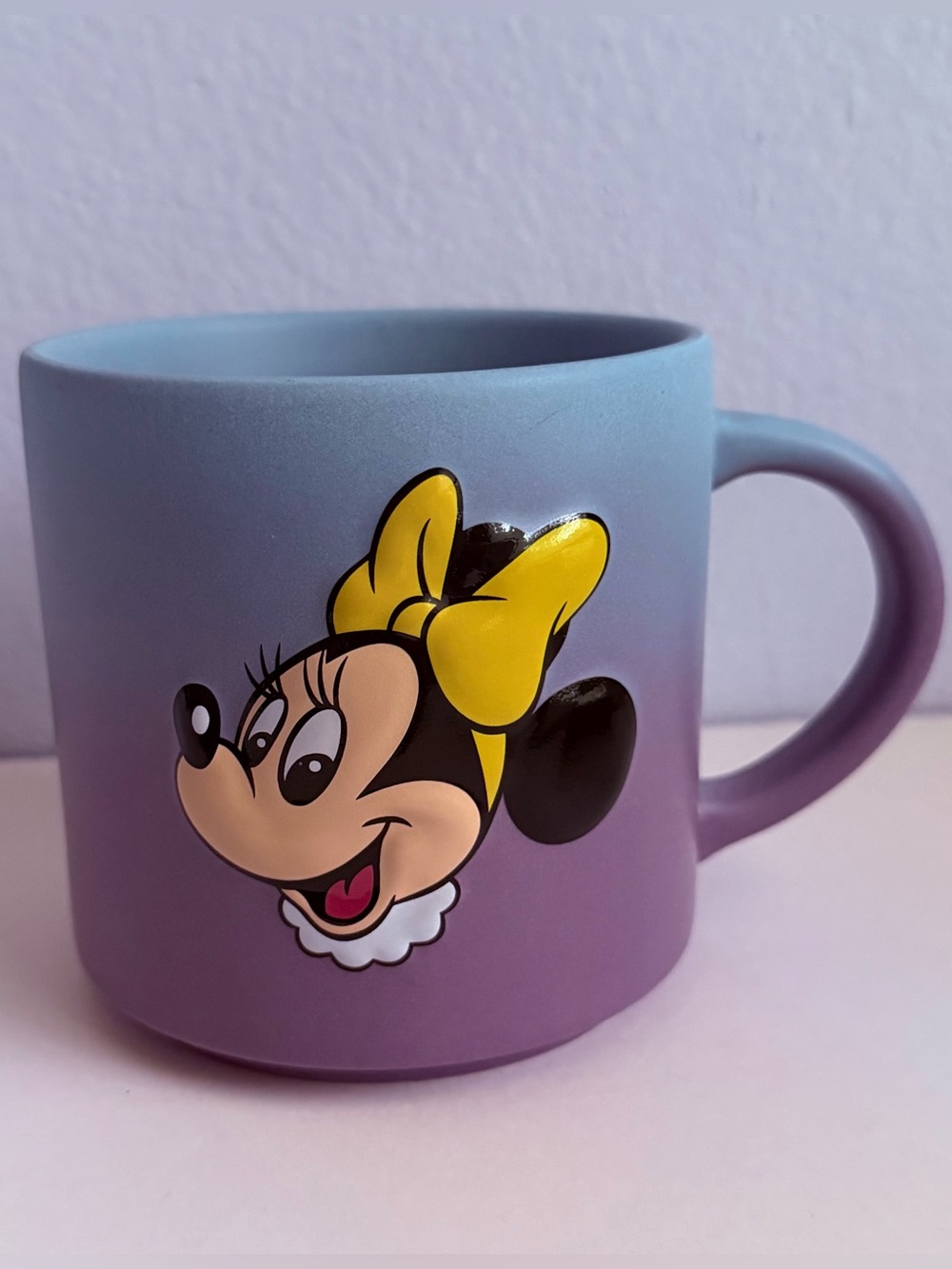 NWT Disney Parks Minnie Mouse and Daisy Duck, Blue and Lavender Stoneware Mug